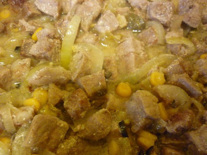 Мясо с оливковым рассолом