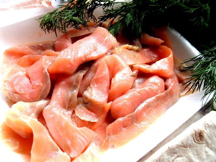 Торт из лосося с прослойкой из хачапури