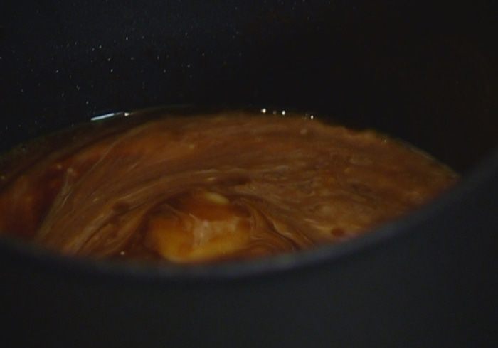 Ванильный рисовый пудинг с изюмом и карамелью 