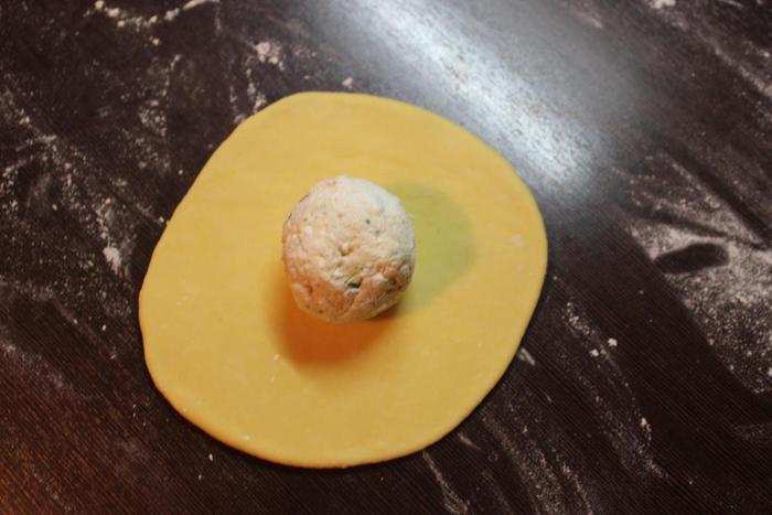 Тыквенные лепешки с начинкой