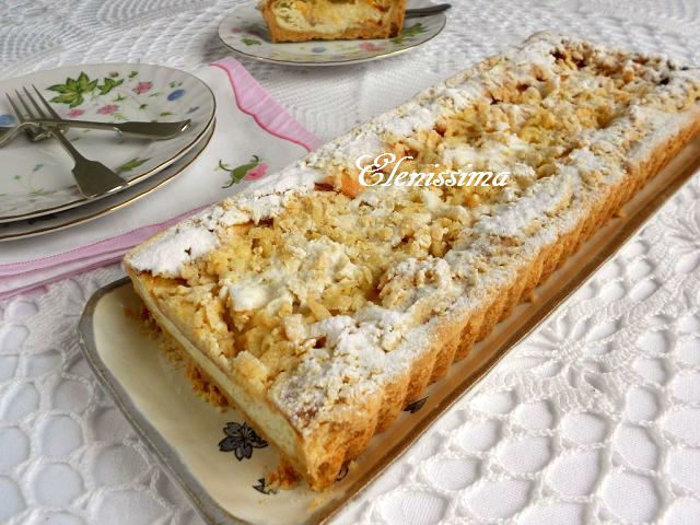 Творожно-миндальный пирог со штрейзелем