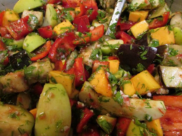 Закуска с баклажанами и тыквой