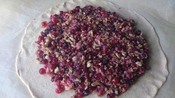 Галета с клюквой на творожном тесте