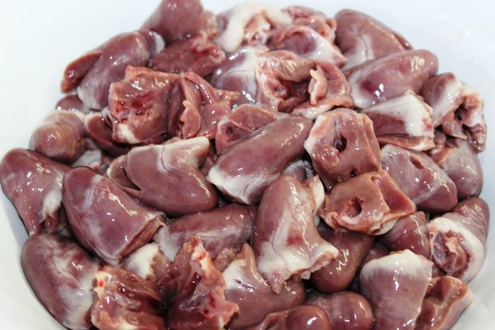 Утиные сердечки в экзотическом соусе