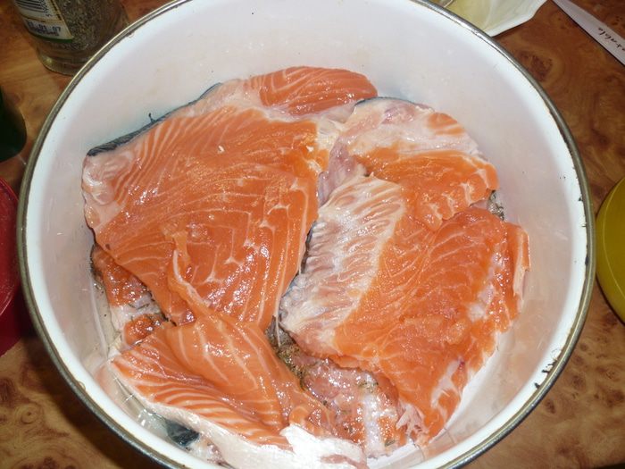 Красная рыба &amp;quot;По-сазоновски&amp;quot; с тимьяном