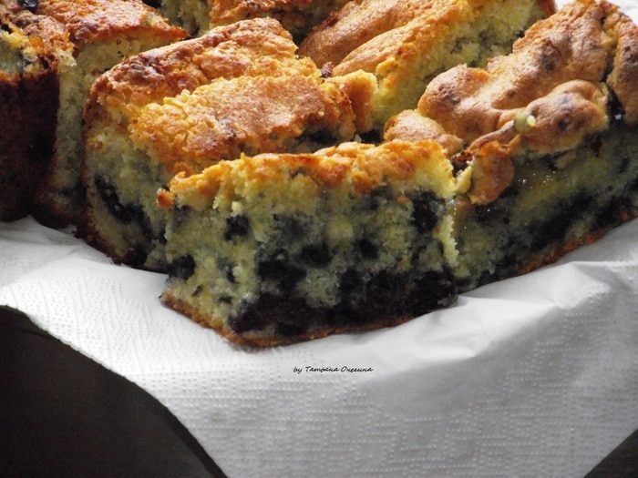 Блонди с белым шоколадом и черникой