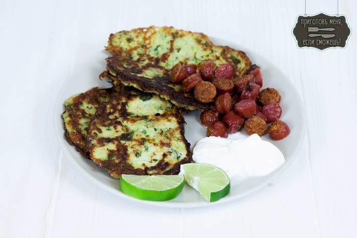 Оладьи из кабачка с сыром