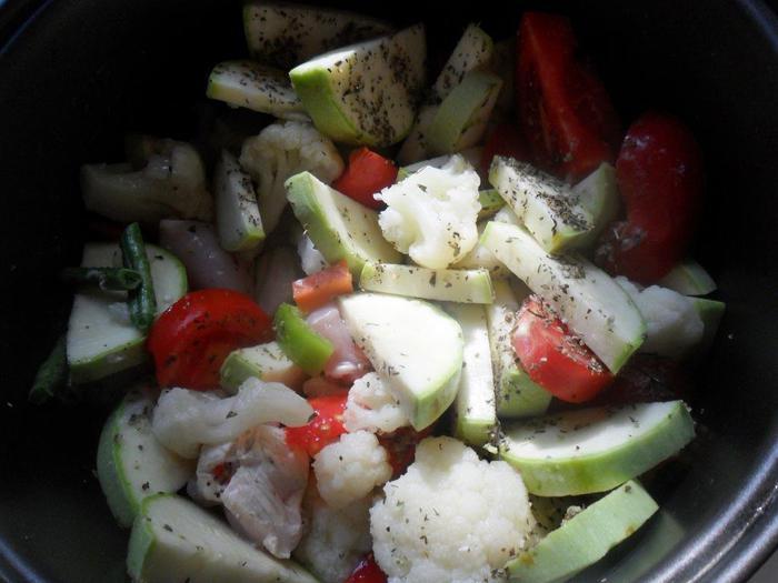 Курица с овощами 