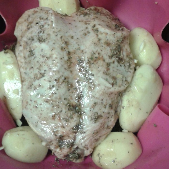 Куриная грудка с лимоном и картофелем