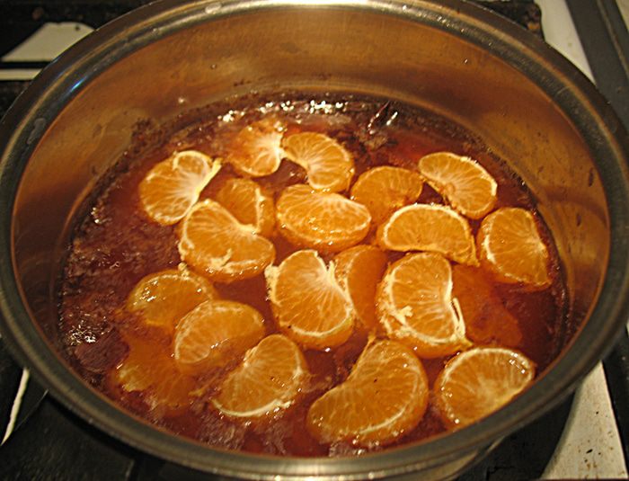 Курица с мандаринами под мандариновой глазурью