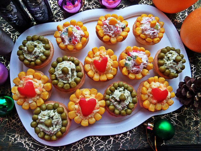 Мини тарталетки с разными начинками