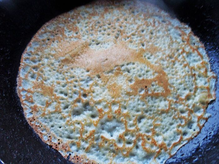 Блины с ветчиной, запечённые под сыром