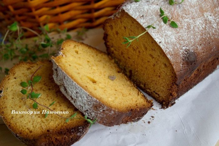 Медовый кекс с лаймом и тимьяном
