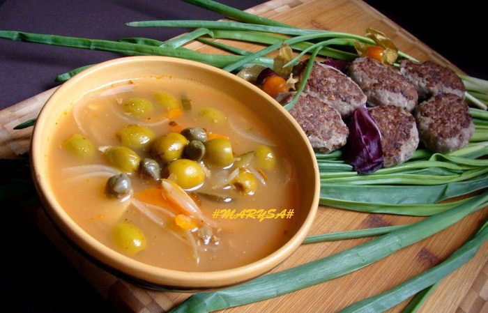 Легкая рыбная солянка