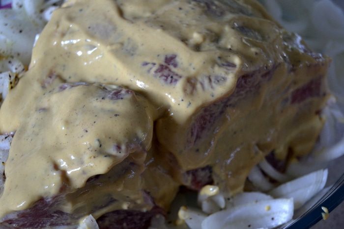 Свинина, запеченная с горчицей от Поля Бокюза