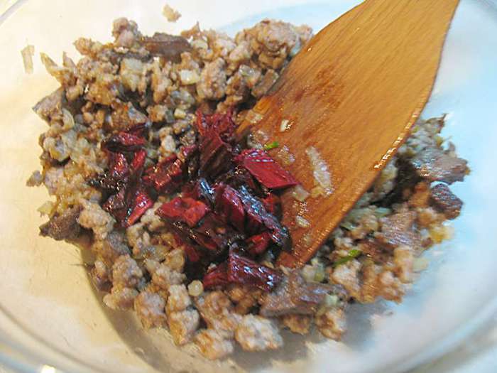 Яблочки, фаршированные мясом 