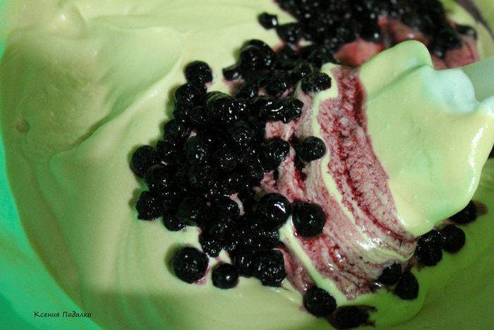 Торт чернично-персиковое суфле