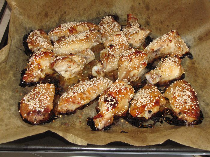 Острые куриные крылышки в глазури