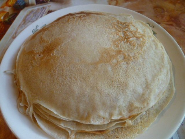 Блинный пирог с мясом 