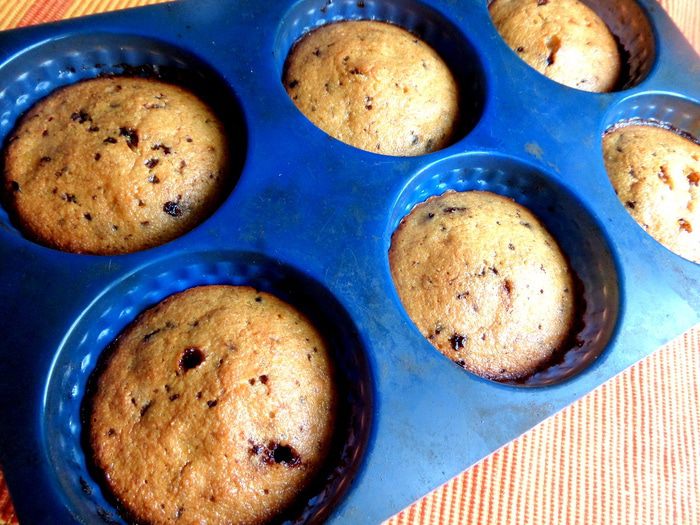 Кексы-маннички с творогом и бананом