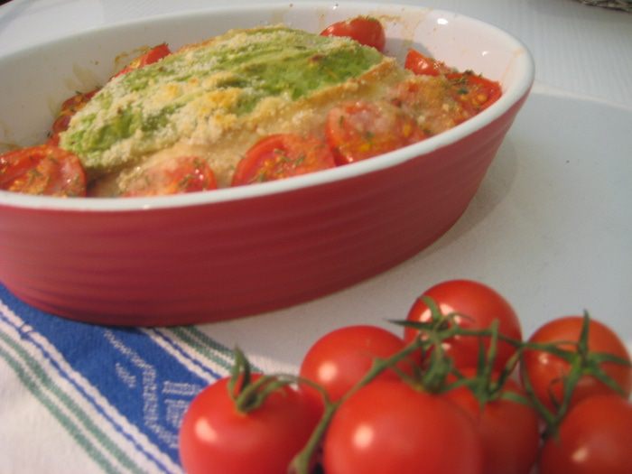 Куриные грудки, фаршированные песто