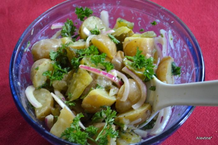 Салат картофельный с горчицей