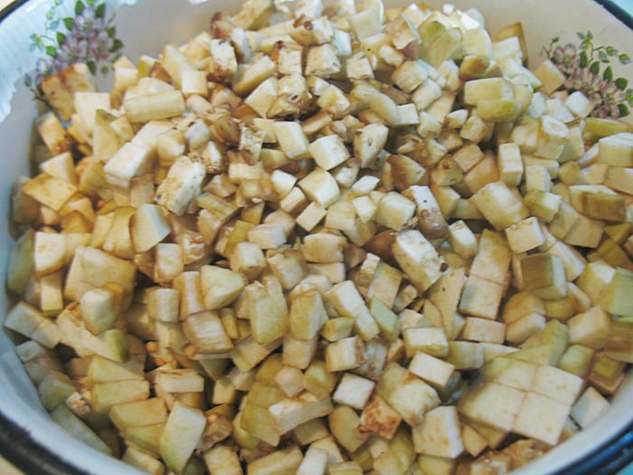 Баклажановый террин в сладком перце