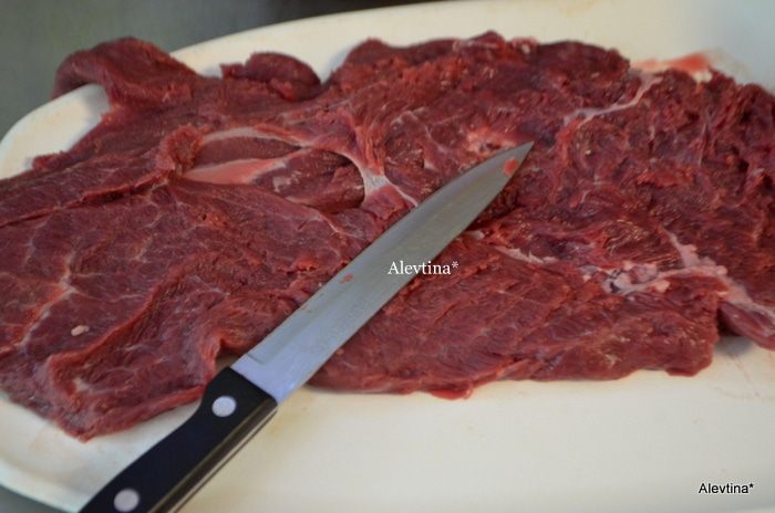 Говядина с сыром и сладким перцем