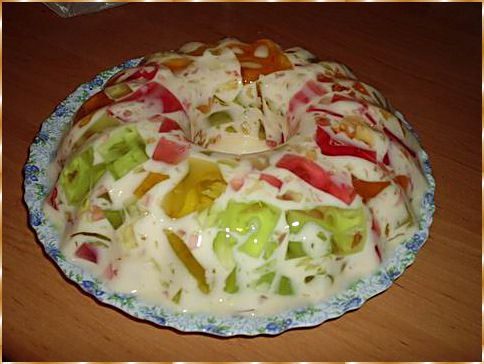 Желейный тортик с фруктами
