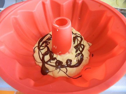 Шоколадно-банановый кекс