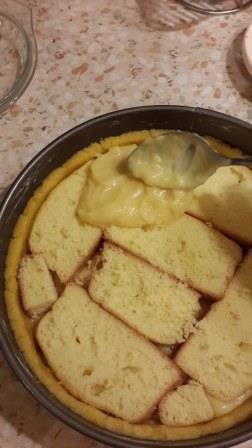 Итальянский яблочный пирог с заварным кремом