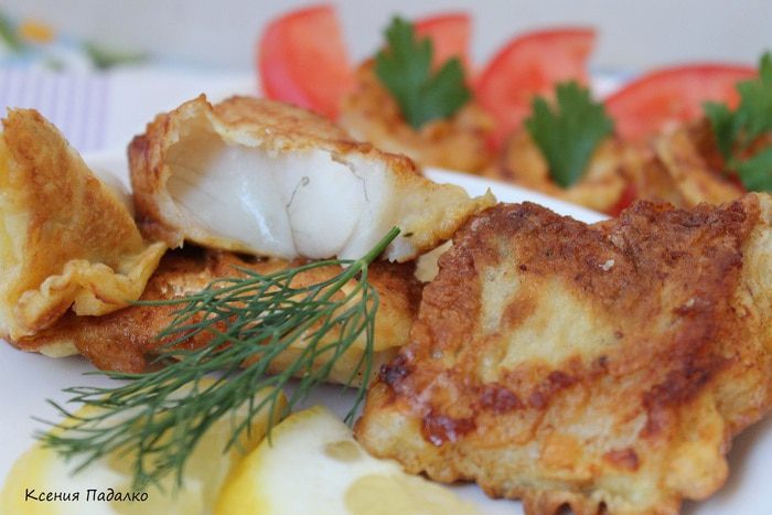 Судак и лук жареные в кляре