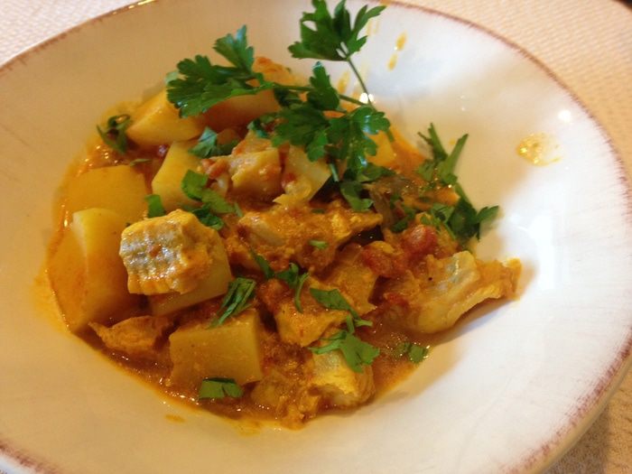 Простое рыбное карри