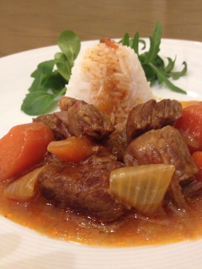 Говядина в темном пиве