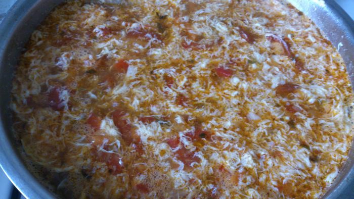 Грибной суп с рисом и яйцом