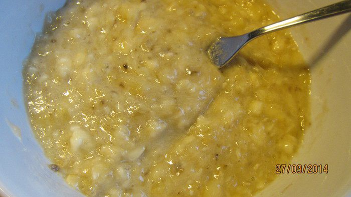 Бананово-медовый кекс с цельнозерновой мукой