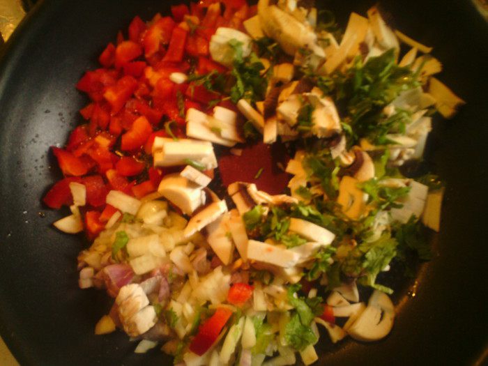 Котлеты из путассу с рисом и овощами