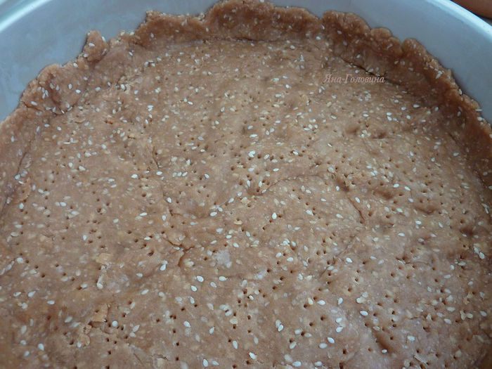 Шпинатный тарт на крекерной основе