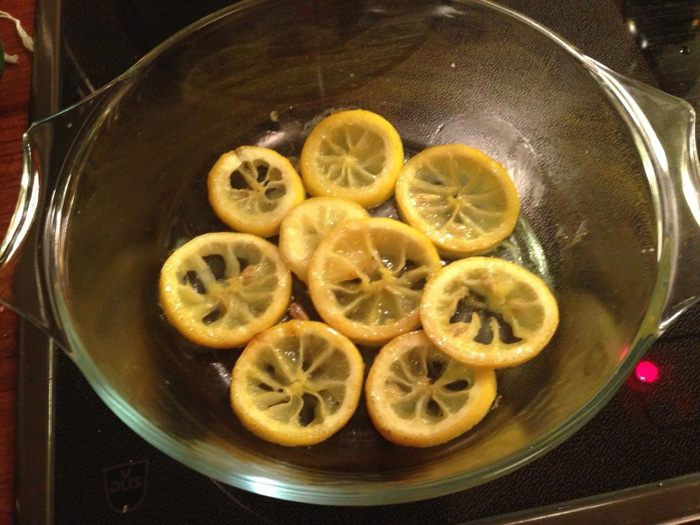 Филе трески на лимонах