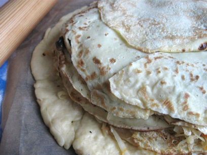  Кулебяка с опятами и капустой