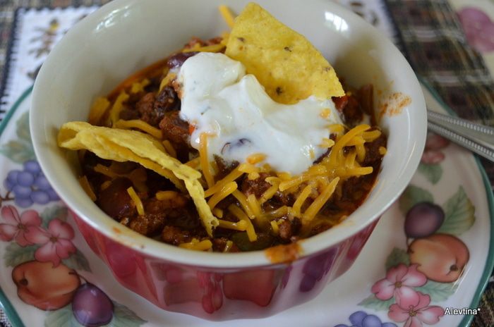 Чили с говядиной и индюшатиной