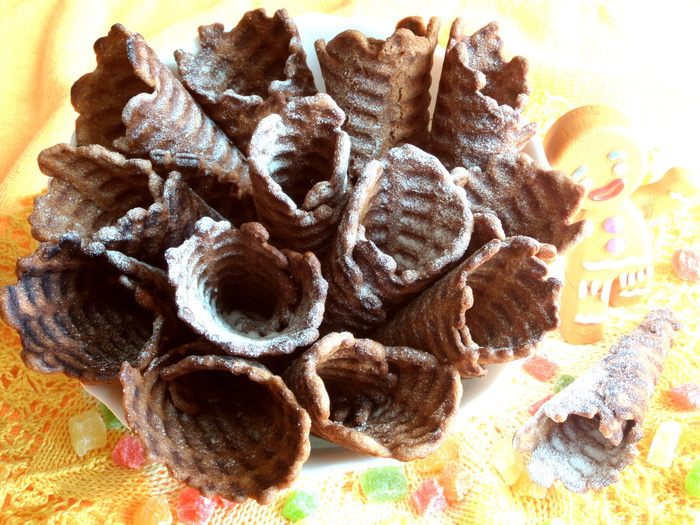 Вафли шоколадные с кокосовой стружкой