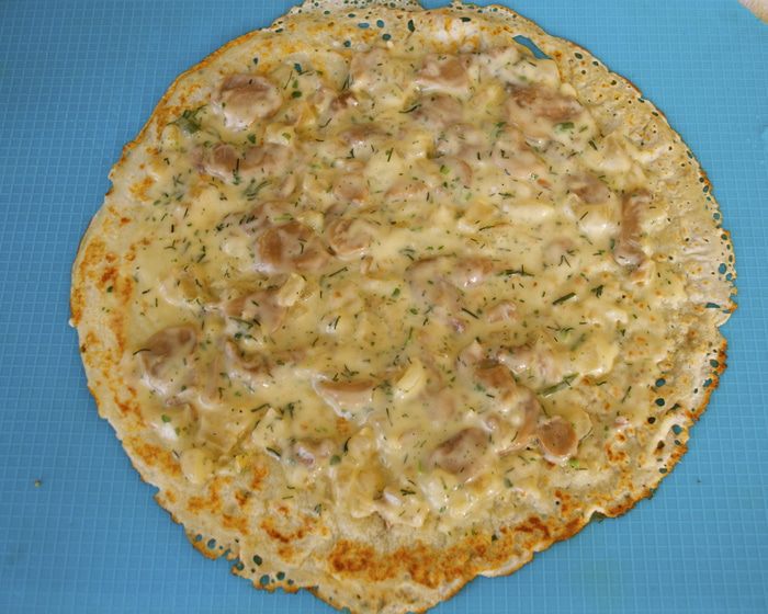 Блинчатые пирожки, панированные в тесте