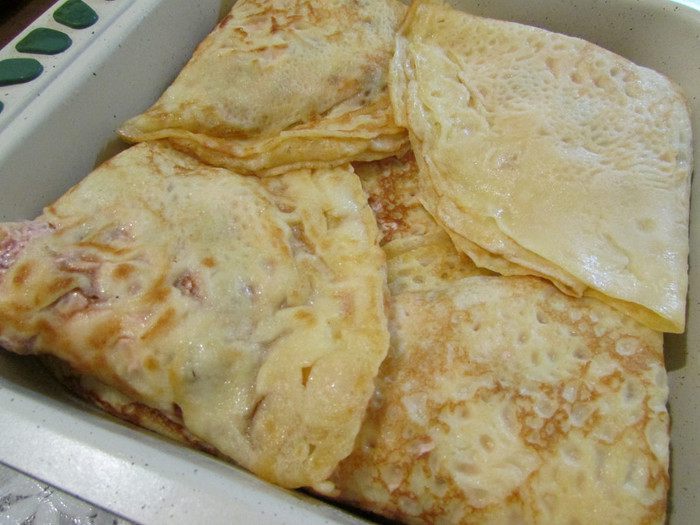 Креспелле (Crespelle) с печенью, нутом и помидорами черри