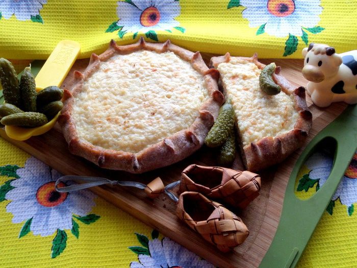 Деревенская галета с пшеном и творогом