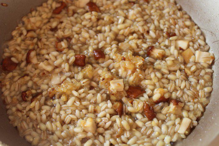 Перлотто с белыми грибами