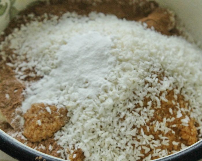 Шоколадно-кокосовый тарт