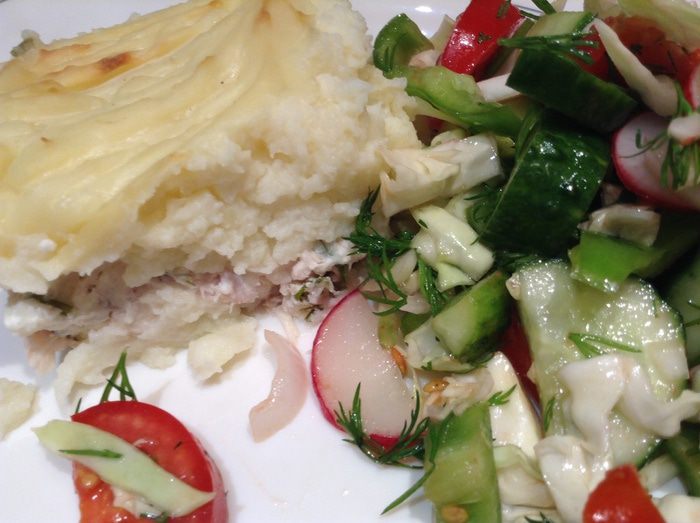 Картофельная запеканка с курицей