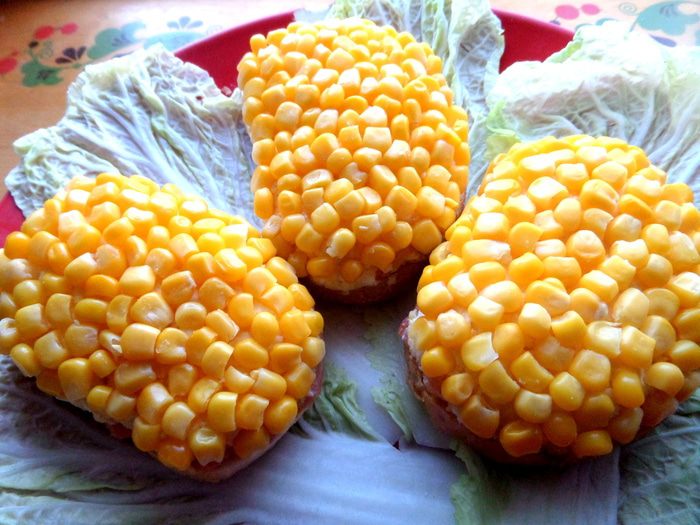 Бутерброды &amp;quot;Букет мимоз&amp;quot;