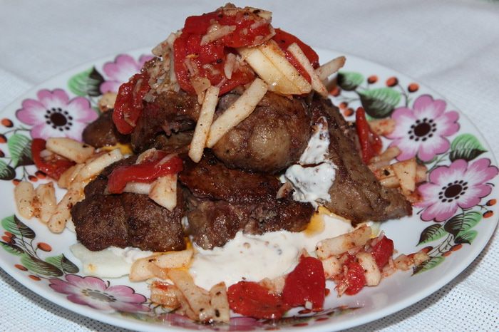 Печень фламбированная